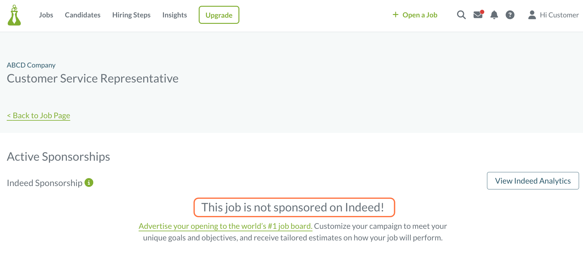 Click on This job is not sponsored on Indeed!